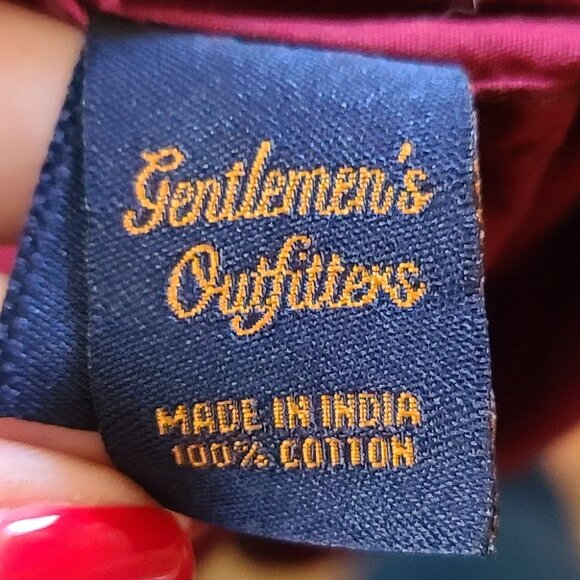 Gentlemen's Outfitters Dark Red Men's Large Shirt With Anchor Design - Picture 3 of 7